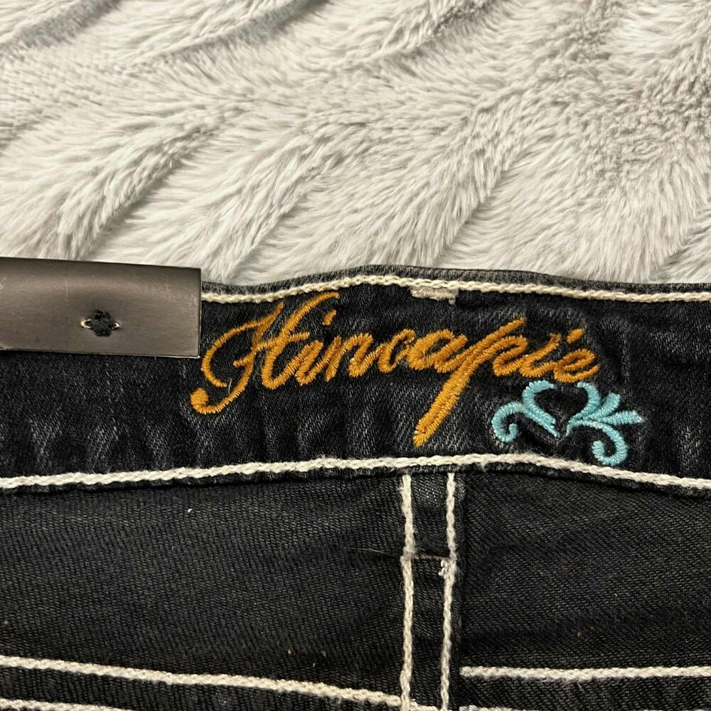 Hincapie Jeans Women 8 R Bootcut Dark Wash Stretch Denim Embroidered Western NWT - Picture 5 of 13
